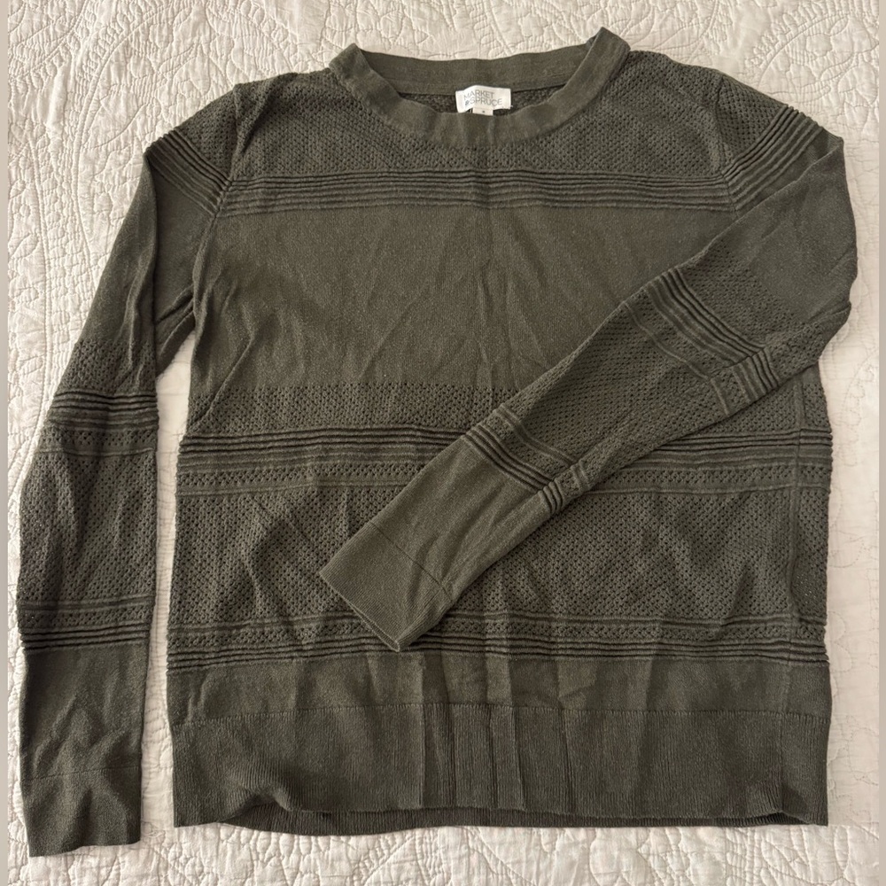 Market & Spruce Charcoal Knit Sweater